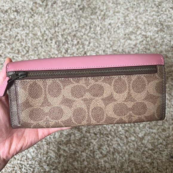 Coach Soft Wallet In Colorblock Signature Canvas - Picture 4 of 5